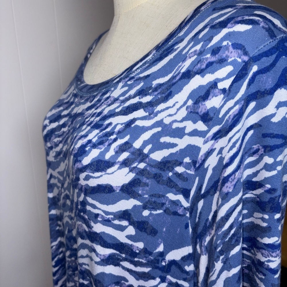 Isaac Mizrahi Live‎ Soho Baby French Terry Zebra Print Swing Dress Women Size XL - Picture 10 of 15